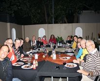 Netherlands cyclists having a braai at pool - George Lodge International