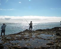 fishing from rocks at kabeljoubank -   Accommodation Infanta Whales - Infanta