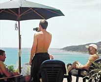 Guests on verandah.