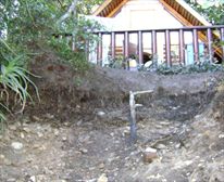 View of forest hut from river bank - Nature's Valley Rest Camp